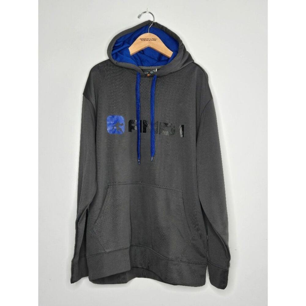 AND1 Men's Pullover Hoodie Gray Blue Size L